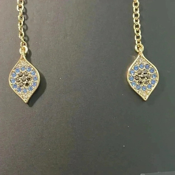 Sofia Jewelry by Sofia Vergara Women's Gold Tone Multi Stone Linear Earrings​​ - Picture 5 of 7